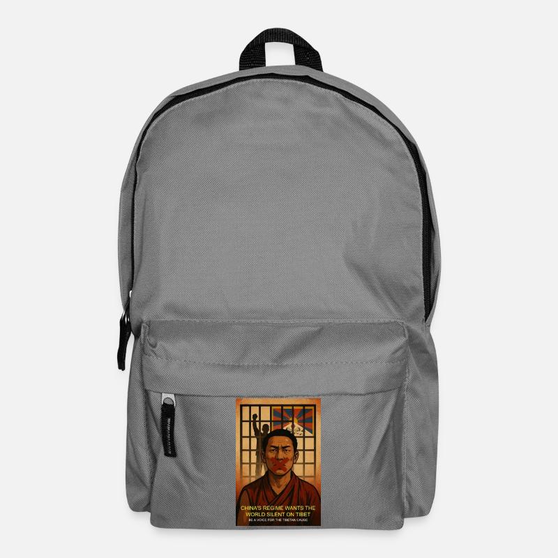 Tibet Justice Protest Artwork - Backpack - elephant grey