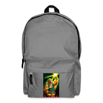 Rastafari Humanoider Löwe - Rucksack - Mittelgrau - Vorne