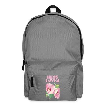 Hibis Lover Blumendesign - Rucksack - Mittelgrau - Vorne