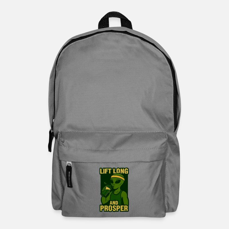 Alien Gym T-Shirt – Lift Long and Prosper - Backpack - elephant grey