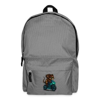 Motorrad Maus - Rucksack - Mittelgrau - Vorne