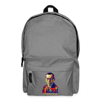 Abstract color portrait of Rachmaninoff - Backpack - elephant grey - Front