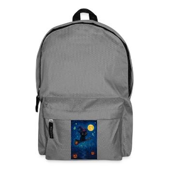 Halloween süße pixel Katze - Rucksack - Mittelgrau - Vorne