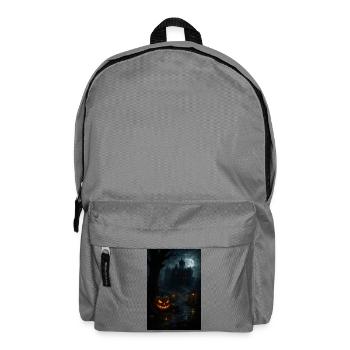 Citrouille gothique effrayante pour Halloween - Sac à dos - gris éléphant - Devant