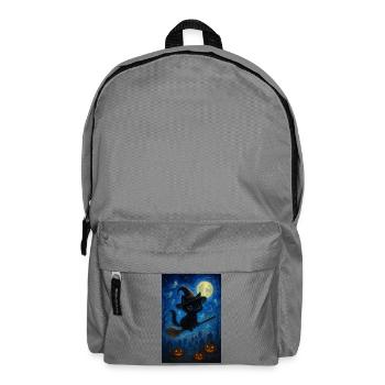 Süße Halloween Katze Hexe - Rucksack - Mittelgrau - Vorne
