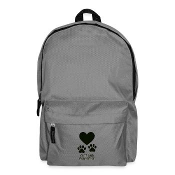 Coeur et pattes amour design - Sac à dos - gris éléphant - Devant