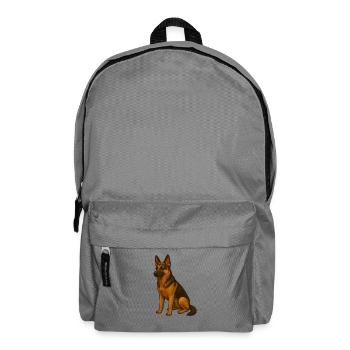 Elegant German Shepherd Print - Backpack - elephant grey - Front