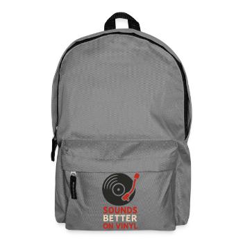 Sounds Better On Vinyl Record Music Lovers - Backpack - elephant grey - Front