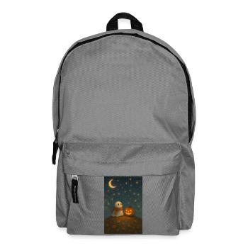 Halloween Ghost with Pumpkin - Backpack - elephant grey - Front