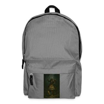Samurai and Tiger Warrior – Epic Art - Backpack - elephant grey - Front
