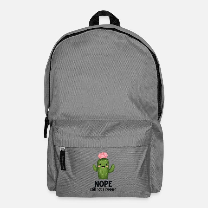 Nope, Not a Hugger Cactus - Backpack - elephant grey