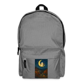 Halloween niedlicher Geist Mond - Rucksack - Mittelgrau - Vorne
