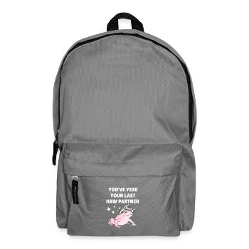 Funny Cowboy Frog Shirt Yeed Your Last Haw Gift - Backpack - elephant grey - Front