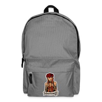 Shelly Schwarzwald – Tattoo Girl mit Bollenhut - Rucksack - Mittelgrau - Vorne