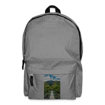 Grid path in the vineyard panorama - Backpack - elephant grey - Front