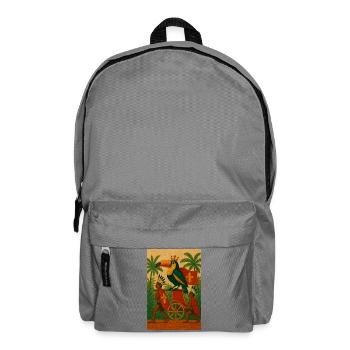 Tukan-König und Kolonialwagen - Rucksack - Mittelgrau - Vorne