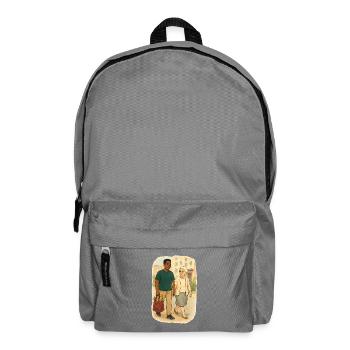Grand-mère Karin avec son petit-fils - Sac à dos - gris éléphant - Devant