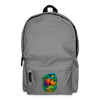 Regenbogen Rhino - Rucksack - Mittelgrau - Vorne