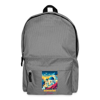 Santorini Dream Light - Backpack - elephant grey - Front
