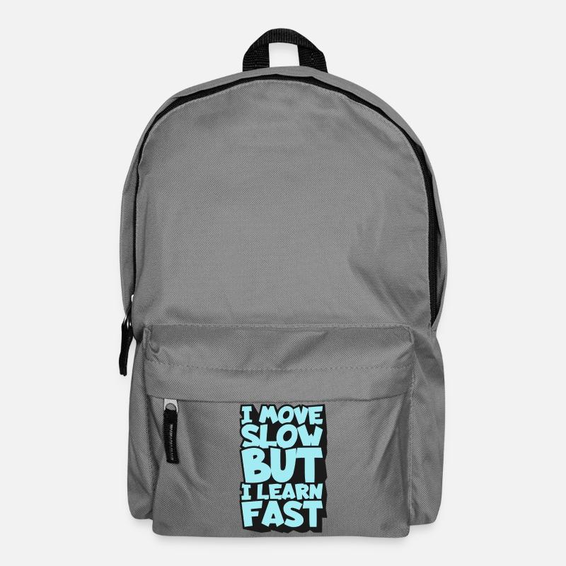 Ich bewege mich langsam, aber ich lerne schnell - Rucksack - Mittelgrau