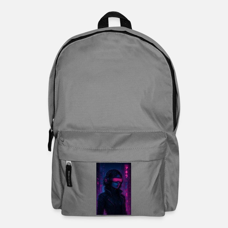 Cyberpunk Neon Pilot - Rucksack - Mittelgrau