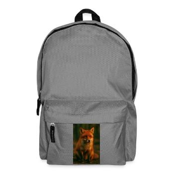 Wilde Tiere, Fuchs - Rucksack - Mittelgrau - Vorne