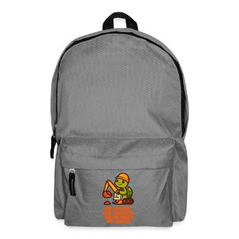 Ich_bin_nicht_nur_Langsam_Ich_bin_Bauen_mit_ged - Rucksack - Mittelgrau - Vorne