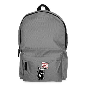 Rat avec bouclier, croyez-moi, c’est vrai - Sac à dos - gris éléphant - Devant
