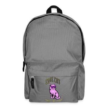 Pink Katze Sonnenbrille Stil - Rucksack - Mittelgrau - Vorne
