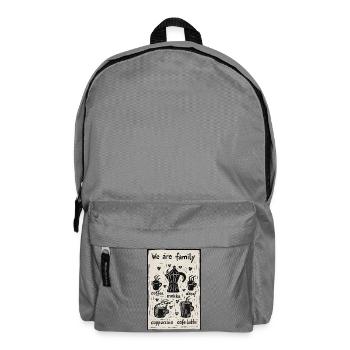 Nous sommes une famille - Café - Sac à dos - gris éléphant - Devant