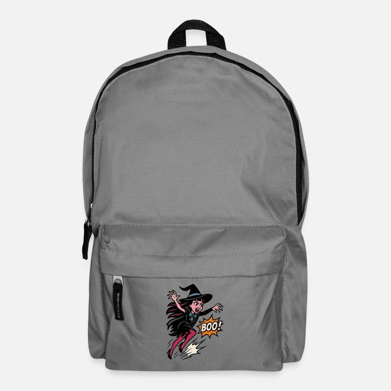 Hexenheldin im Sprung Boo - Rucksack - Mittelgrau