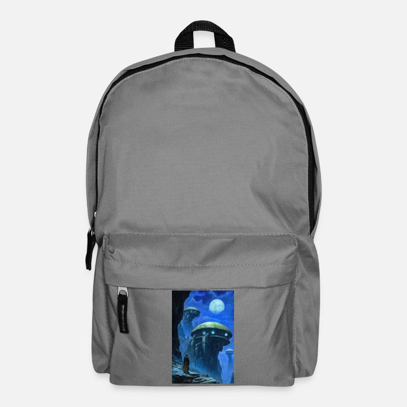 Science-Fiction-Landschaft - Rucksack - Mittelgrau