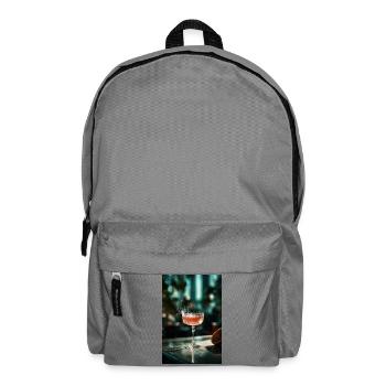 Rosa Cocktail Splash im Coupe-Glas - Rucksack - Mittelgrau - Vorne