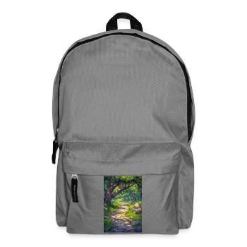 Illustration einer Waldlandschaft - Rucksack - Mittelgrau - Vorne