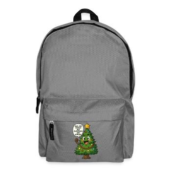 Funny Christmas Tree Saying - Backpack - elephant grey - Front