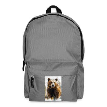 Illustration eines Bären - Rucksack - Mittelgrau - Vorne