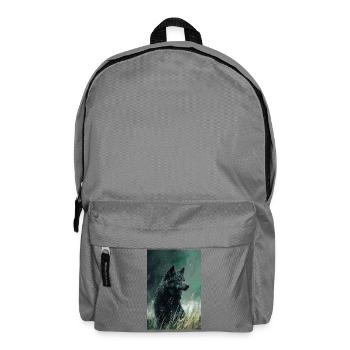 Illustration eines Wolfes - Rucksack - Mittelgrau - Vorne