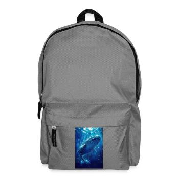 Illustration eines Wals - Rucksack - Mittelgrau - Vorne