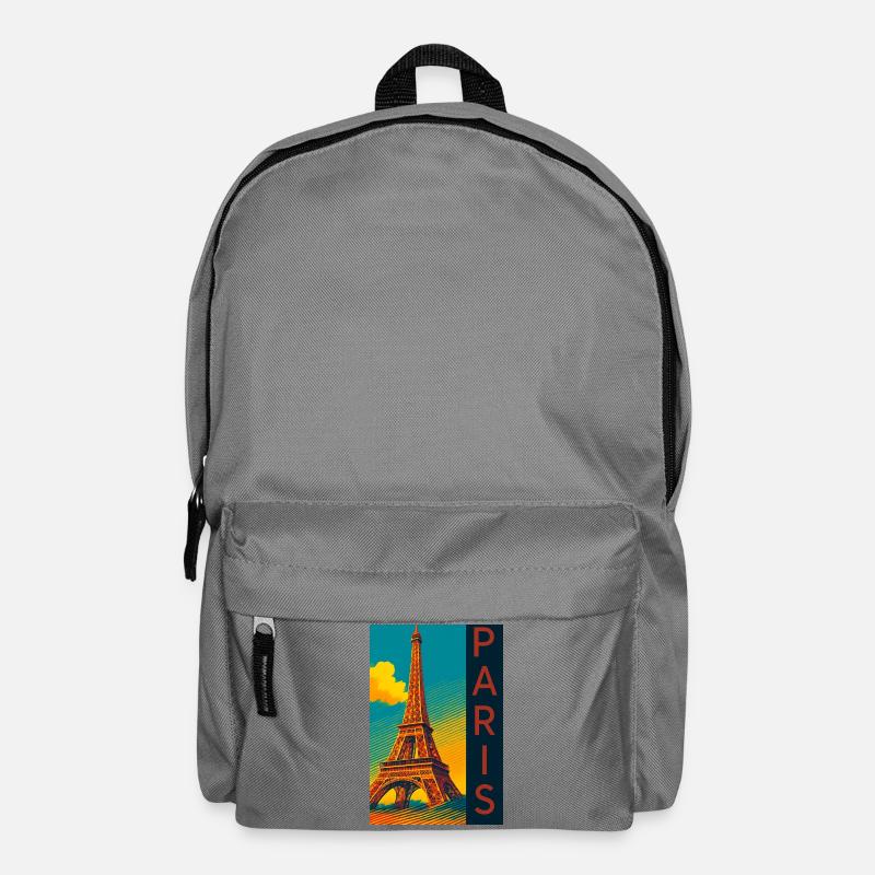 Paris PopArt Skyline Eiffel Tower - Backpack - elephant grey