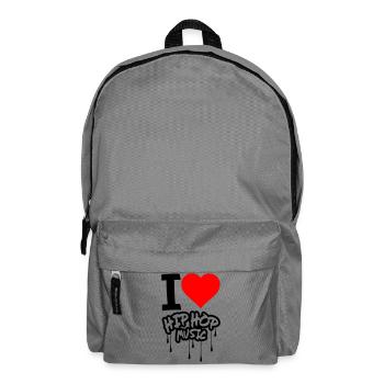 I Love Hip Hop Music - Backpack - elephant grey - Front