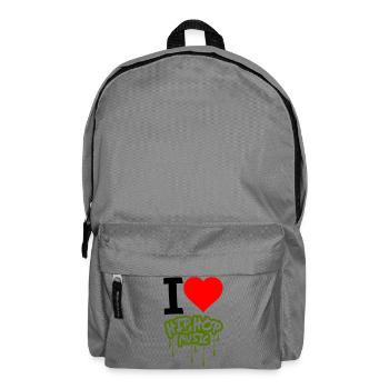 I Love Hip Hop Music - Backpack - elephant grey - Front