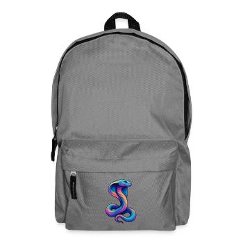 Farbene Schlange in Neonpalette - Rucksack - Mittelgrau - Vorne