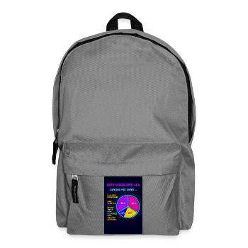 Neon-Tortendiagramm Retro Visuell - Rucksack - Mittelgrau - Vorne