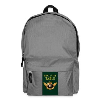 King of Pool – The Royal 8 Ball Design - Backpack - elephant grey - Front