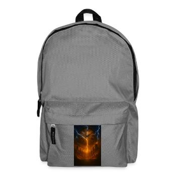 Apokalyptische Uhr über Feuerstadt - Rucksack - Mittelgrau - Vorne