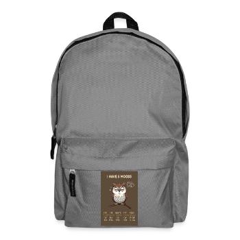 I Have 5 Moods – Funny Owl with Saying - Backpack - elephant grey - Front