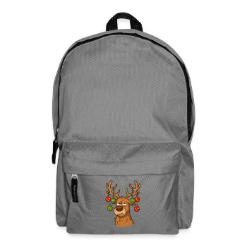 Deer Rudolph Merry Christmas sweet - Backpack - elephant grey - Front