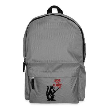 Planetenschutz Katze Kunst - Rucksack - Mittelgrau - Vorne