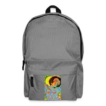 Schmetterlingsseele in Neonblüte - Rucksack - Mittelgrau - Vorne