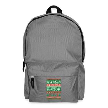Ugly Christmas Weihnachten Santa - Backpack - elephant grey - Front